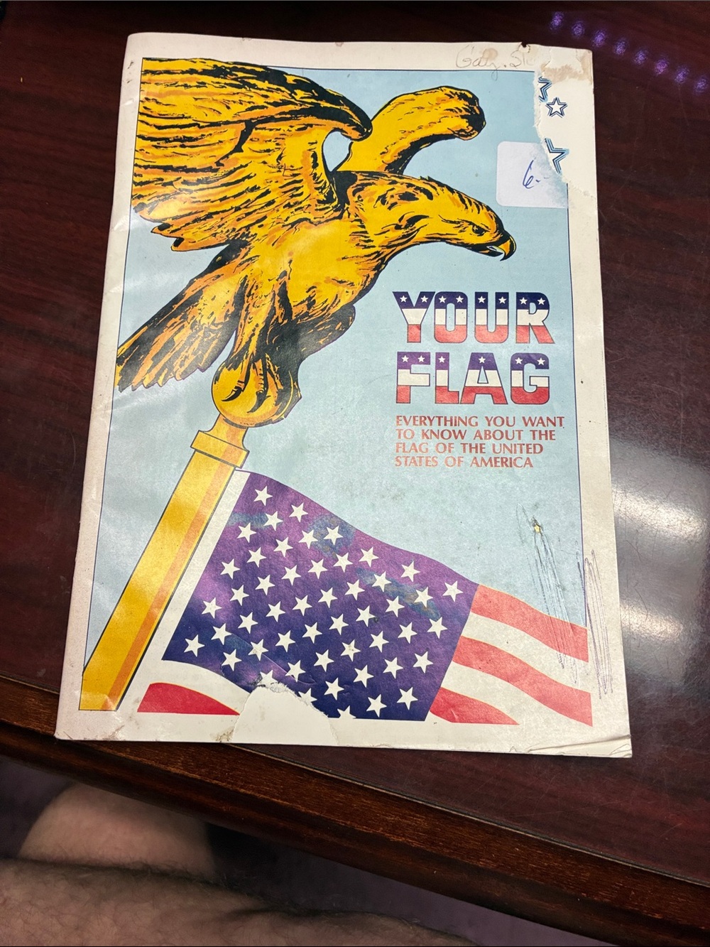 Vintage 'Your Flag' Patriotic Booklet - Yellow Eagle & American Flag 1973. BSA
